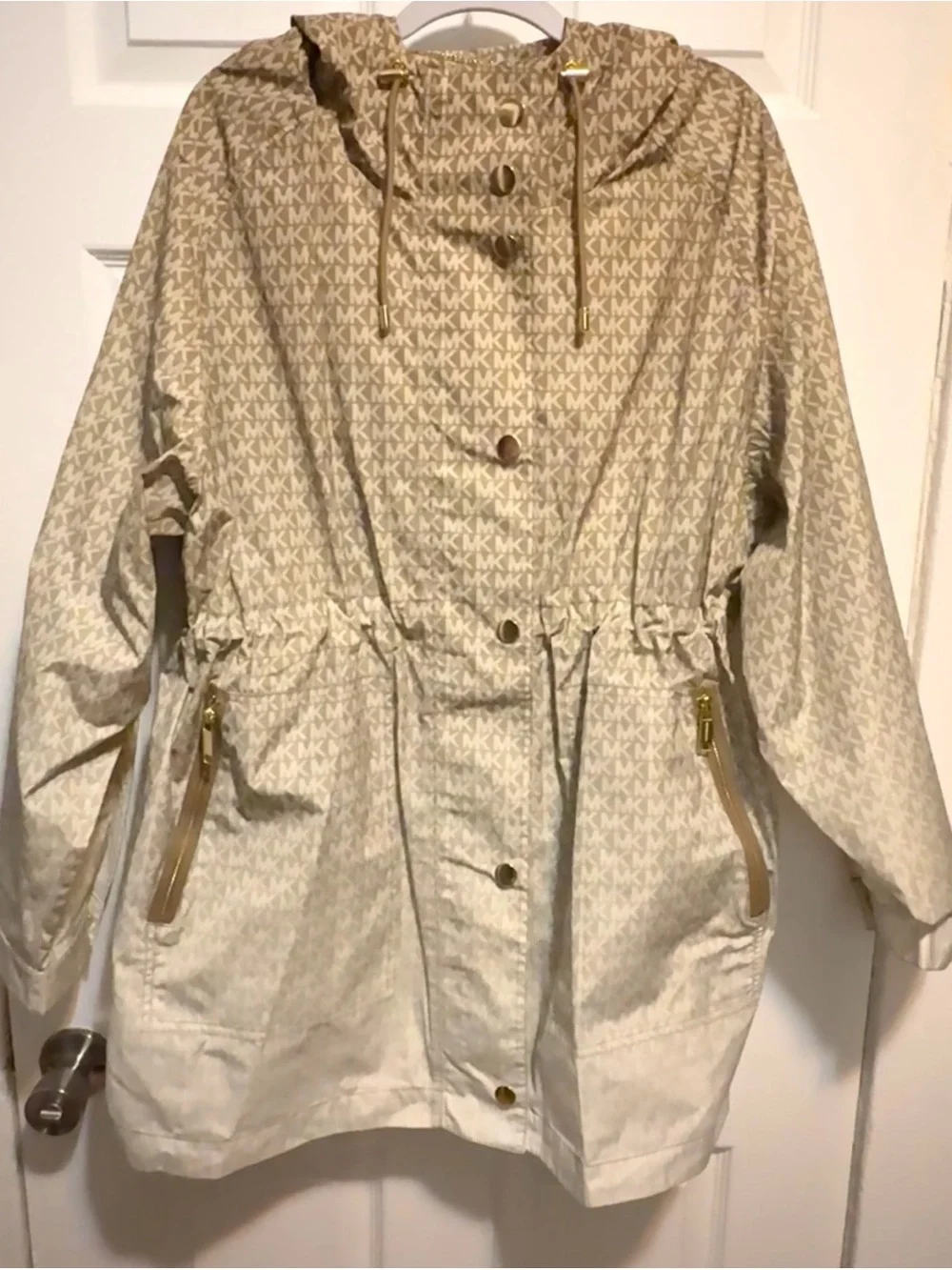 Michael Kors Beige Ombré  Monogram Anorak Jacket